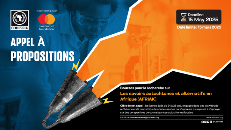 CODESRIA African Fellowships for Research on Indigenous and Alternative Knowledge (AFRIAK) 2025