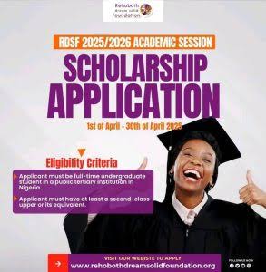 2025 RDSF Undergraduate Scholarship