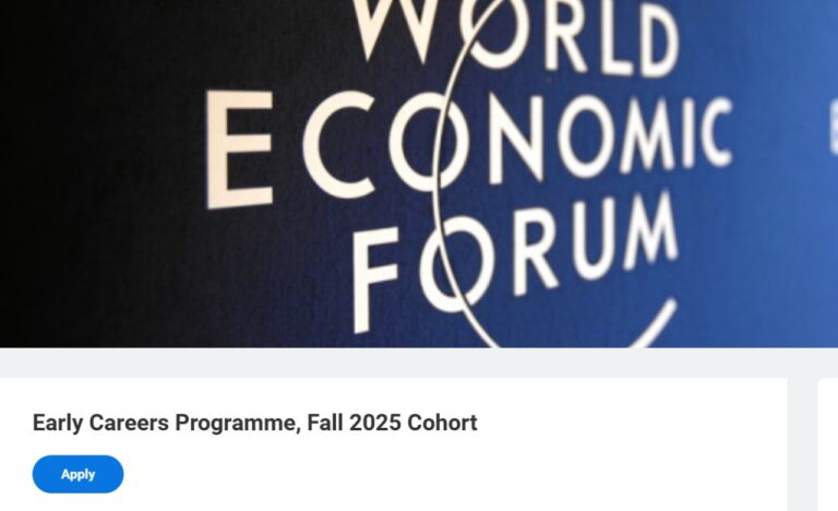 2025 World Economic Forum Early Careers Program