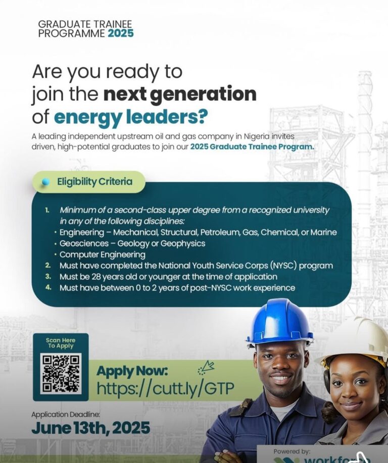Upstream Oil and Gas Graduate Trainee Program 2025