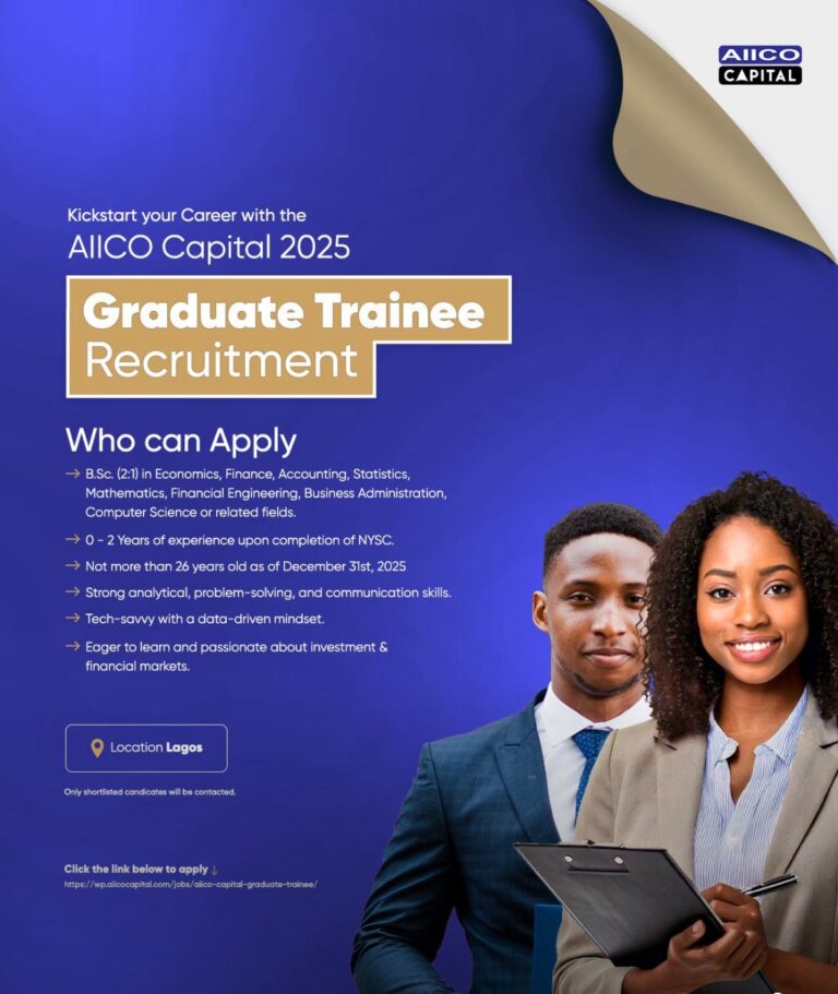 Launch Your Finance Career with AIICO Capital 2025 Graduate Trainee Programme